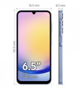 Szinte minden kiszivárgott a Samsung Galaxy A25-ről - a telefon méretei
