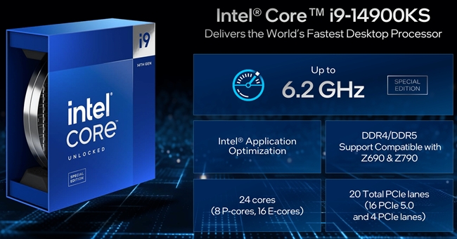 6,2 GHz-es turbó órajellel debütált az Intel Core i9-14900KS csúcsprocesszor - főbb tulajdonságok